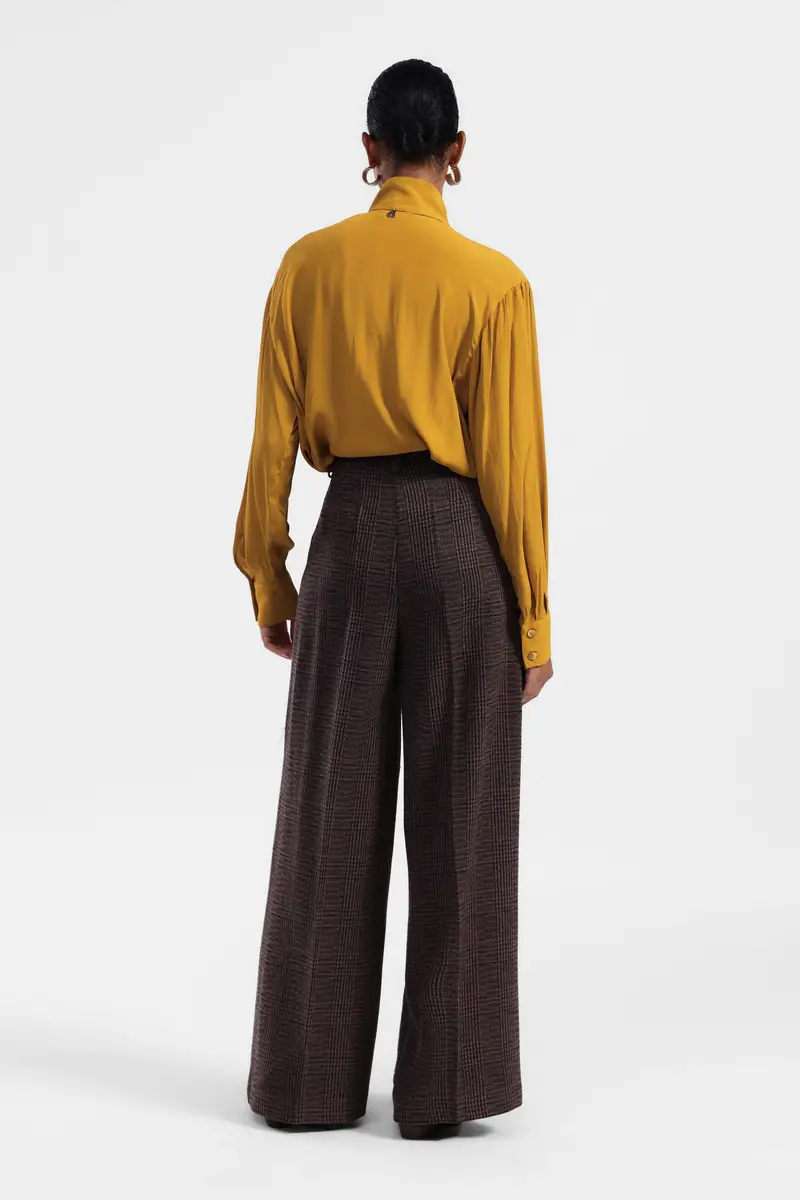 Pantaloni palazzo stampati a vita alta miniatura 3