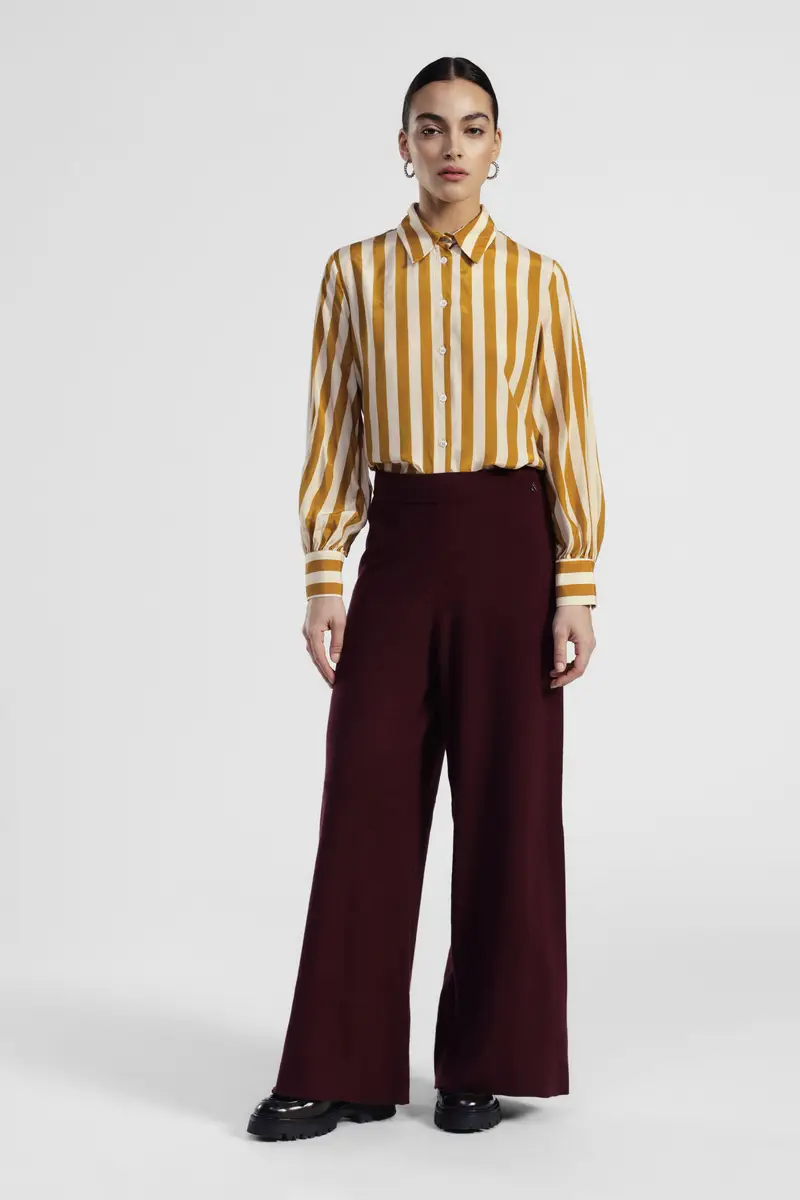 Pantaloni palazzo vita alta ampi miniatura 2