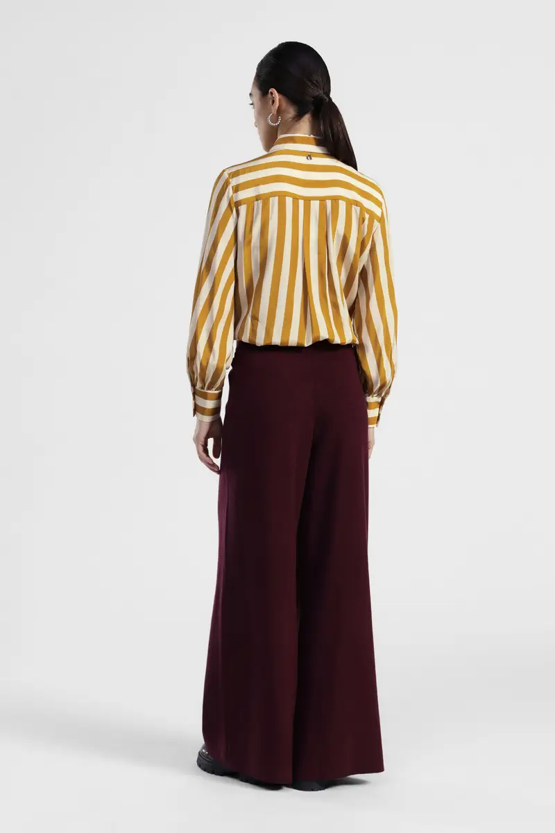 Pantaloni palazzo vita alta ampi miniatura 3