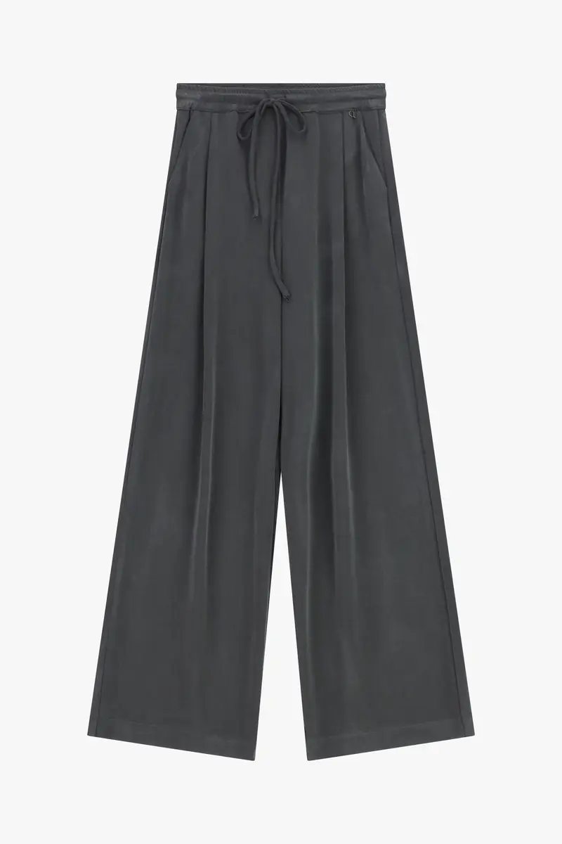 Pantaloni palazzo vita alta con coulisse