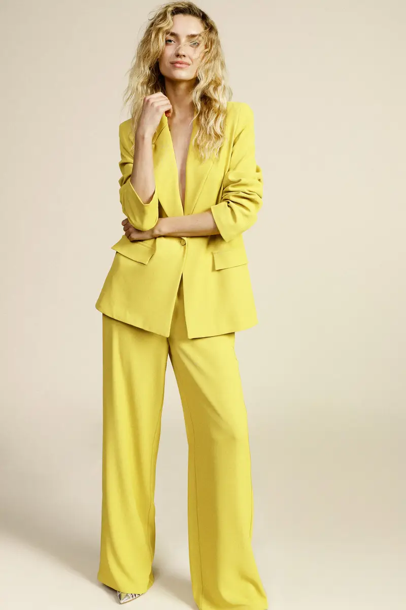 Pantaloni palazzo vita alta con gamba ampia miniatura 2