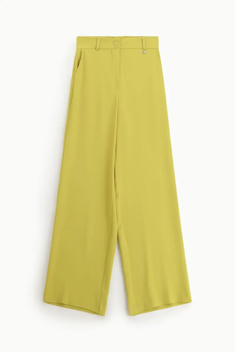 Pantaloni palazzo vita alta con gamba ampia