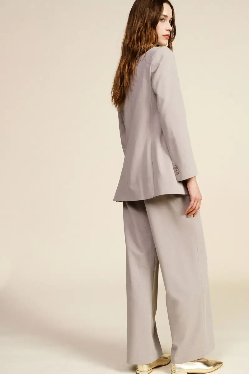 Pantaloni palazzo vita alta con gamba ampia miniatura 3