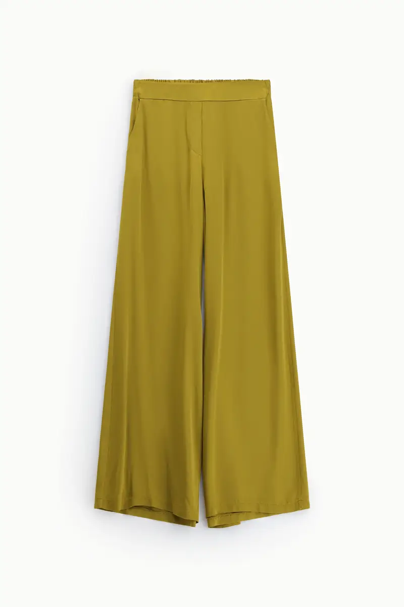 Pantaloni palazzo vita alta con gamba ampia