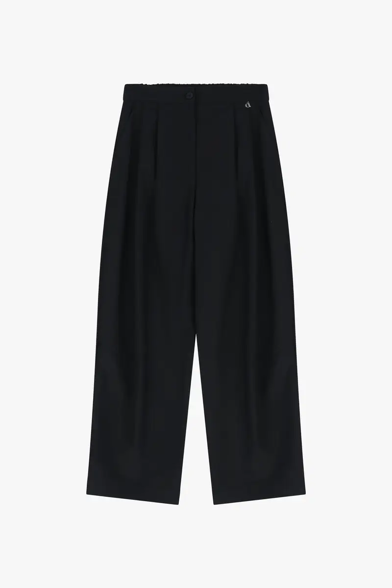 Pantaloni palazzo vita alta con pince frontali