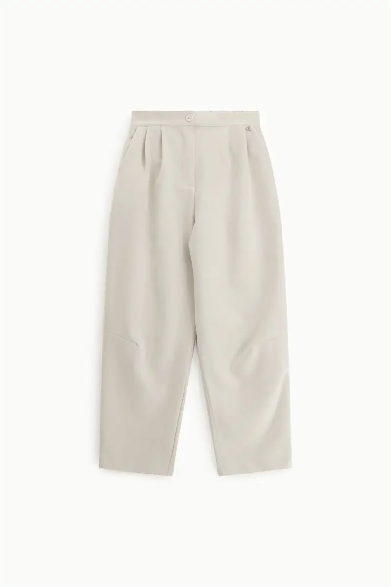 Pantaloni palazzo vita alta con pince