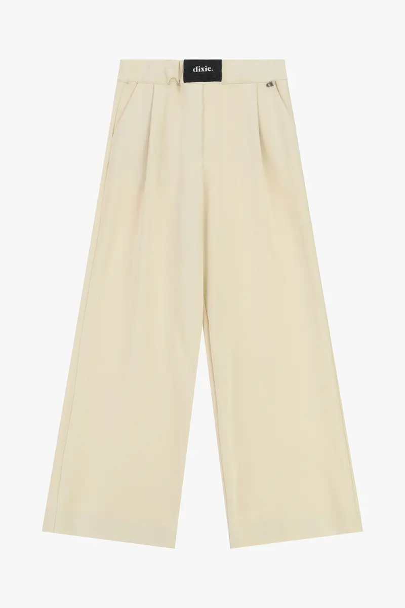 Pantaloni palazzo vita alta con pinces