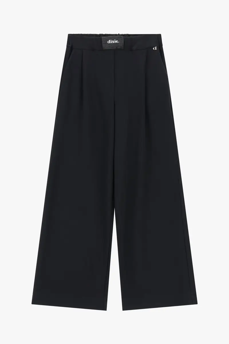 Pantaloni palazzo vita alta con pinces