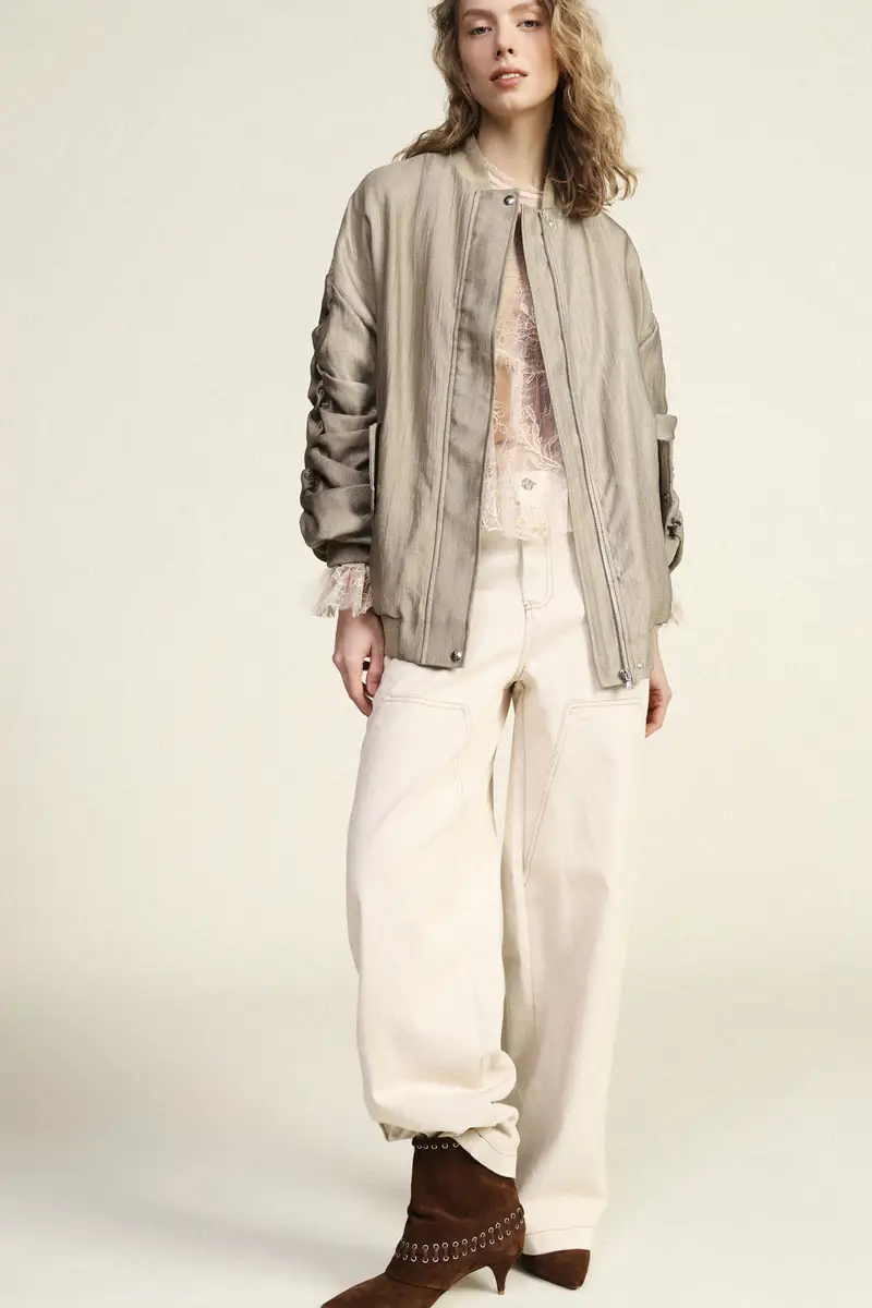 Pantaloni palazzo vita alta con tasche ampie miniatura 2