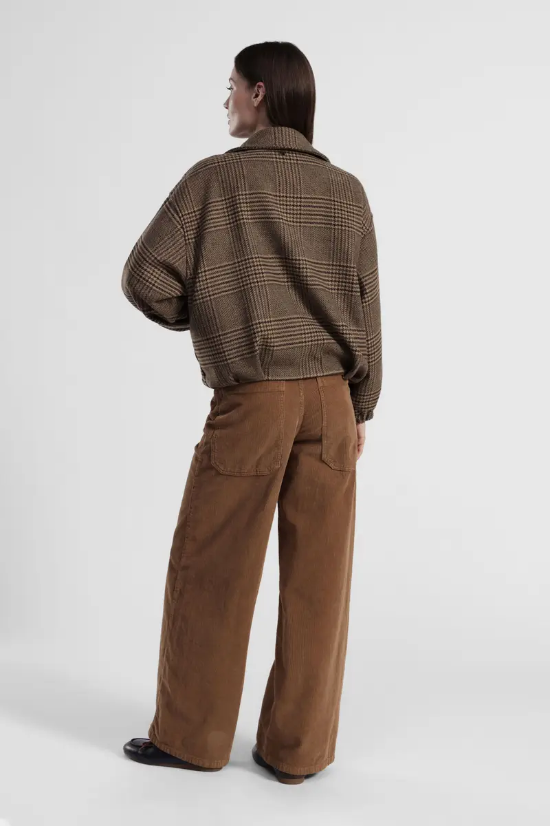 Dixie Pantaloni palazzo vita alta in cotone con tasche miniatura 3