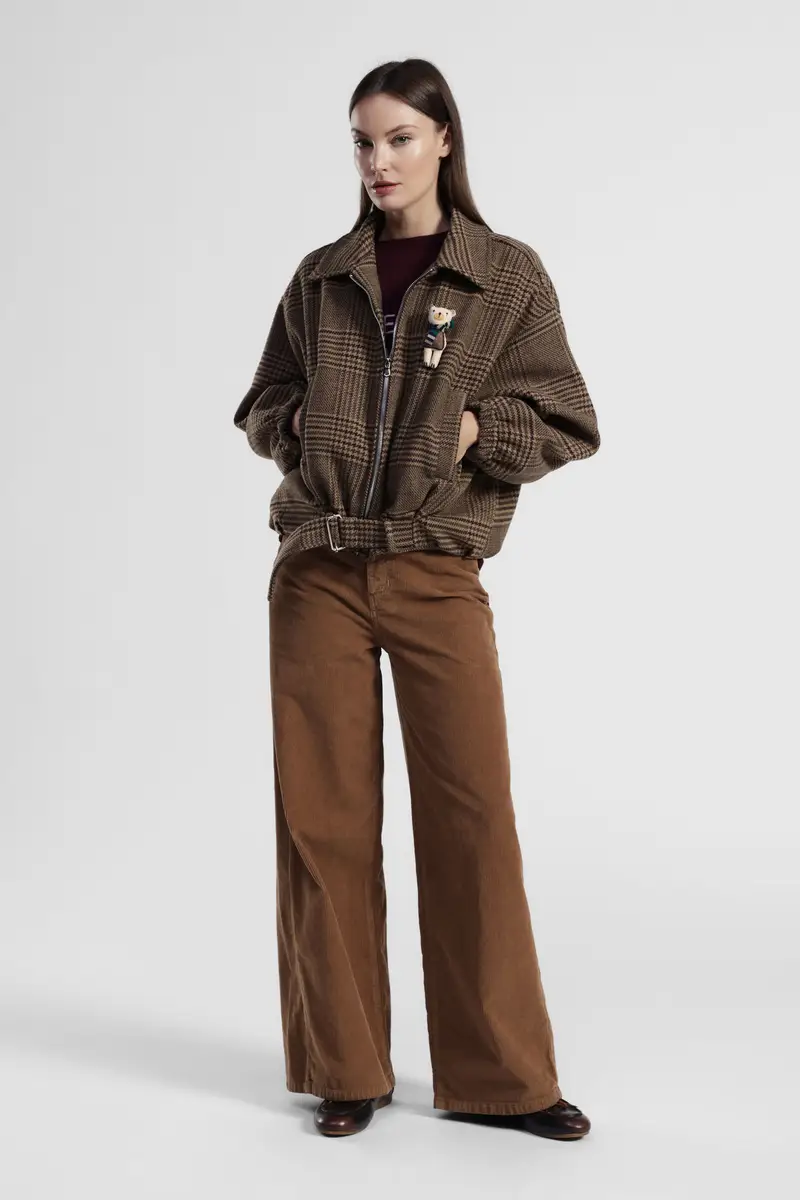 Pantaloni palazzo vita alta con tasche miniatura 2