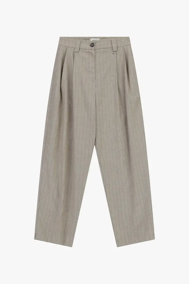 Pantaloni sartoriali a vita alta con pinces