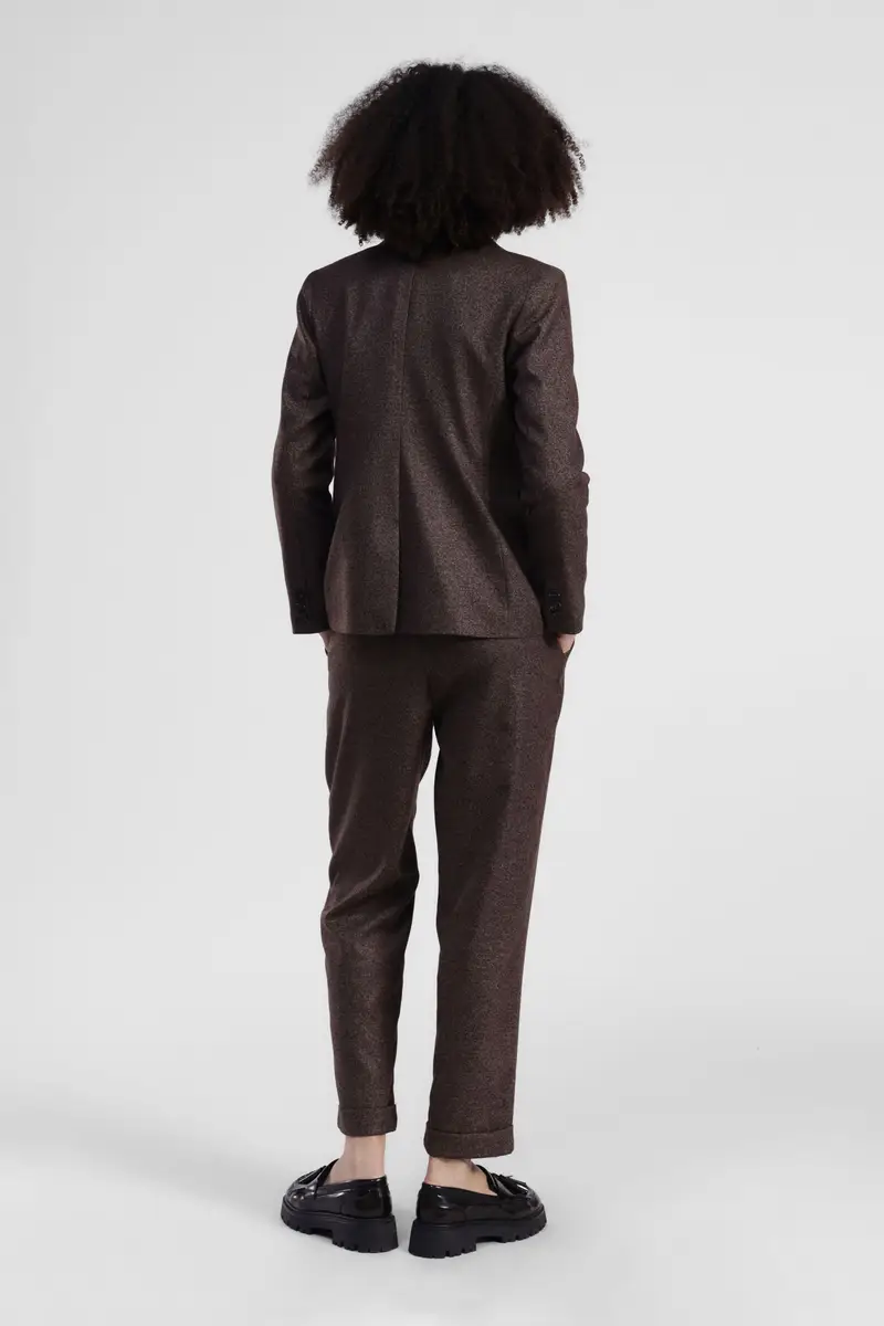 Pantaloni sartoriali con pinces e risvolto miniatura 3