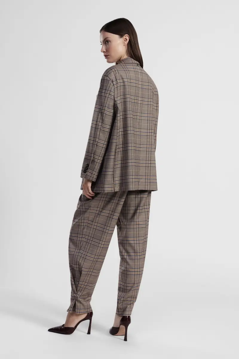 Dixie Pantaloni sartoriali check a vita alta miniatura 3