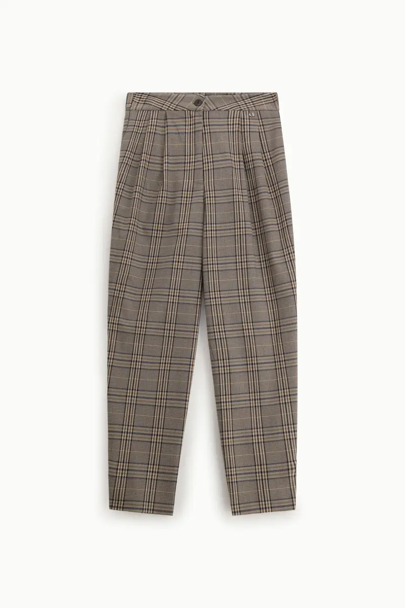 Dixie Pantaloni sartoriali check a vita alta