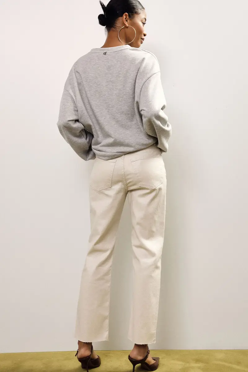 Pantaloni slim fit a cinque tasche vita media miniatura 3