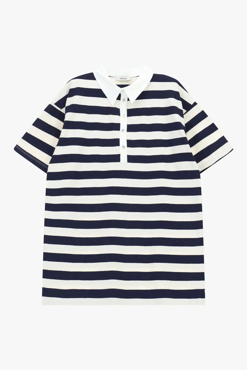 Polo con righe e colletto classico