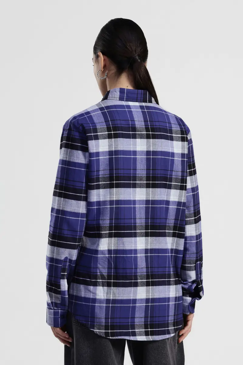 Shirt a quadri con taschino applicato miniatura 3