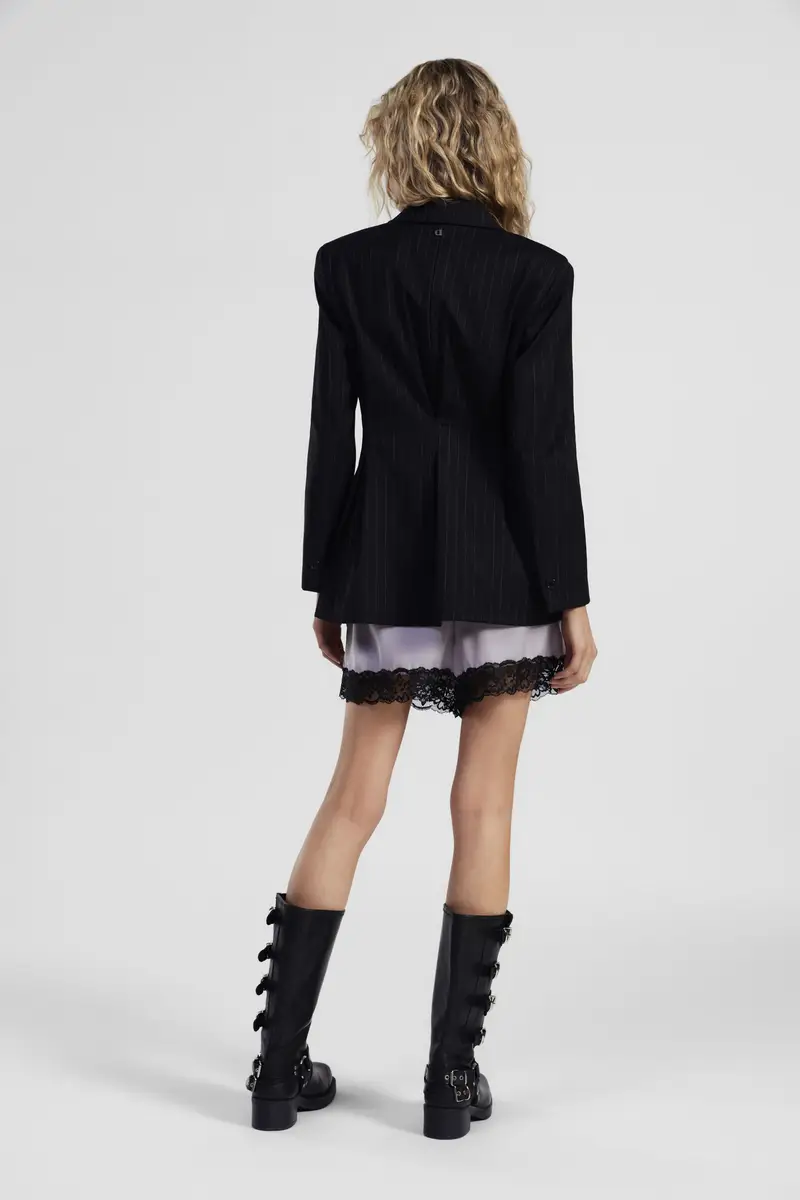 Shorts regular-fit con bordo in pizzo e vita elasticizzata miniatura 3