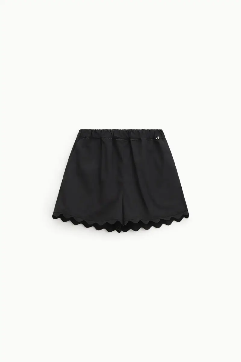 Shorts regular-fit orlo smerlato tinta unita