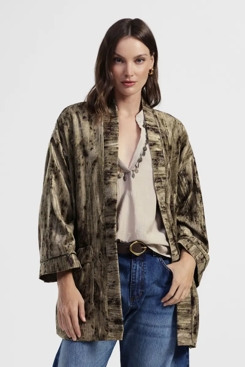 Spolverino morbido fit ampio con tasche frontali miniatura 2