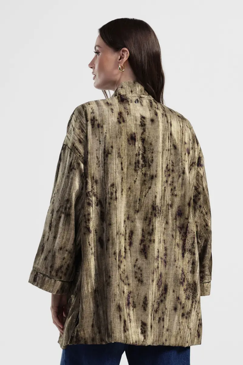 Spolverino morbido fit ampio con tasche frontali miniatura 3