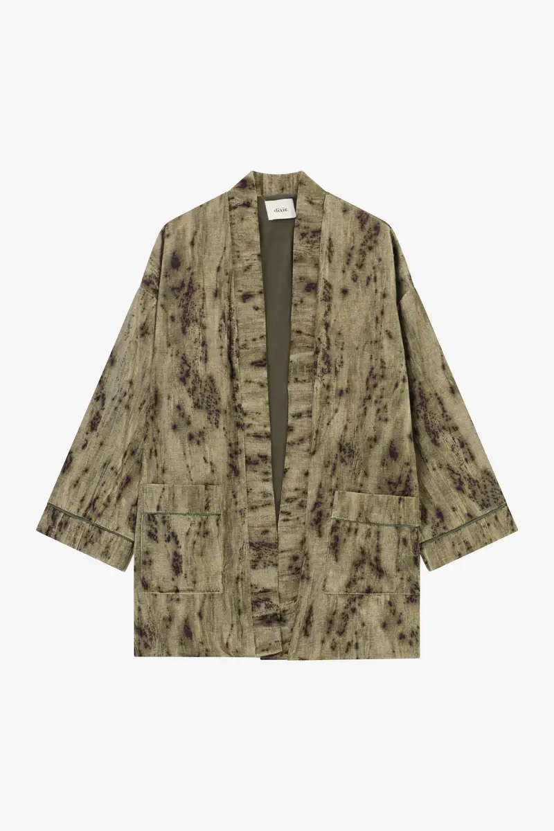 Spolverino morbido fit ampio con tasche frontali