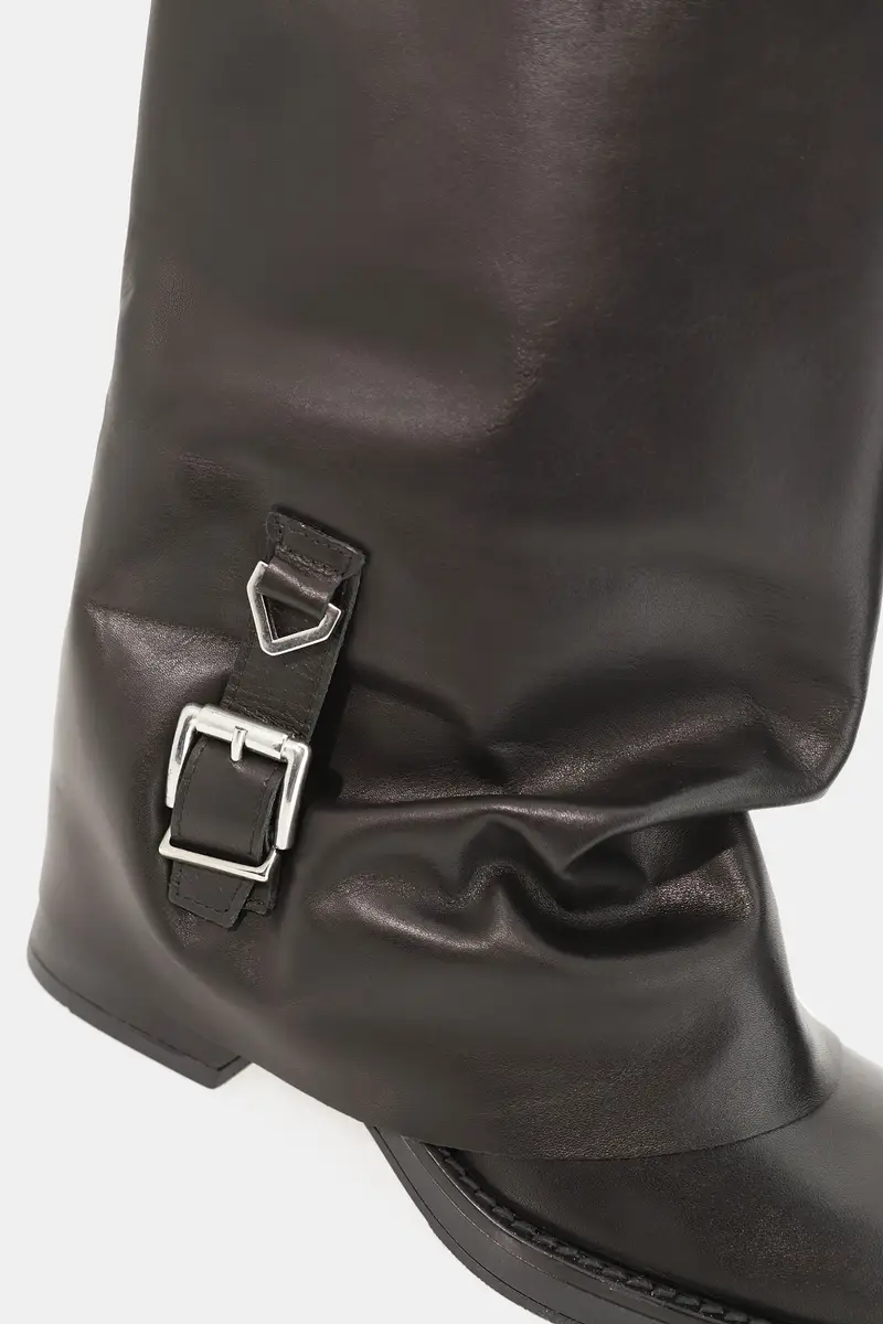 Stivali alti con fibbia e gambale ampio miniatura 2