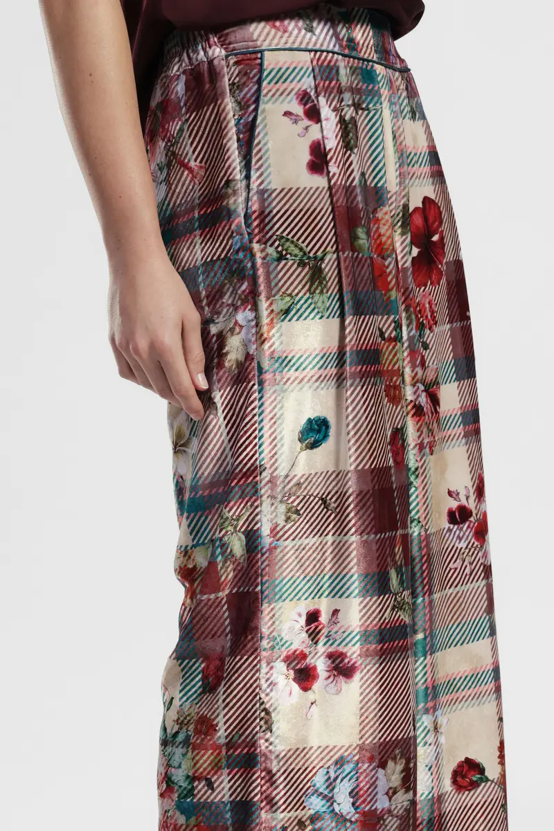 Suit giacca con cintura e pantaloni ampi stampati miniatura 4