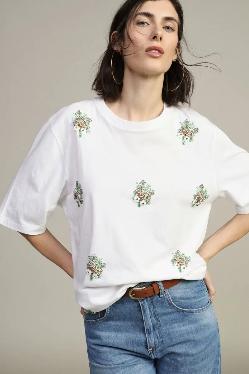 Dixie T-shirt a stampa floreale vestibilità regolare miniatura 2