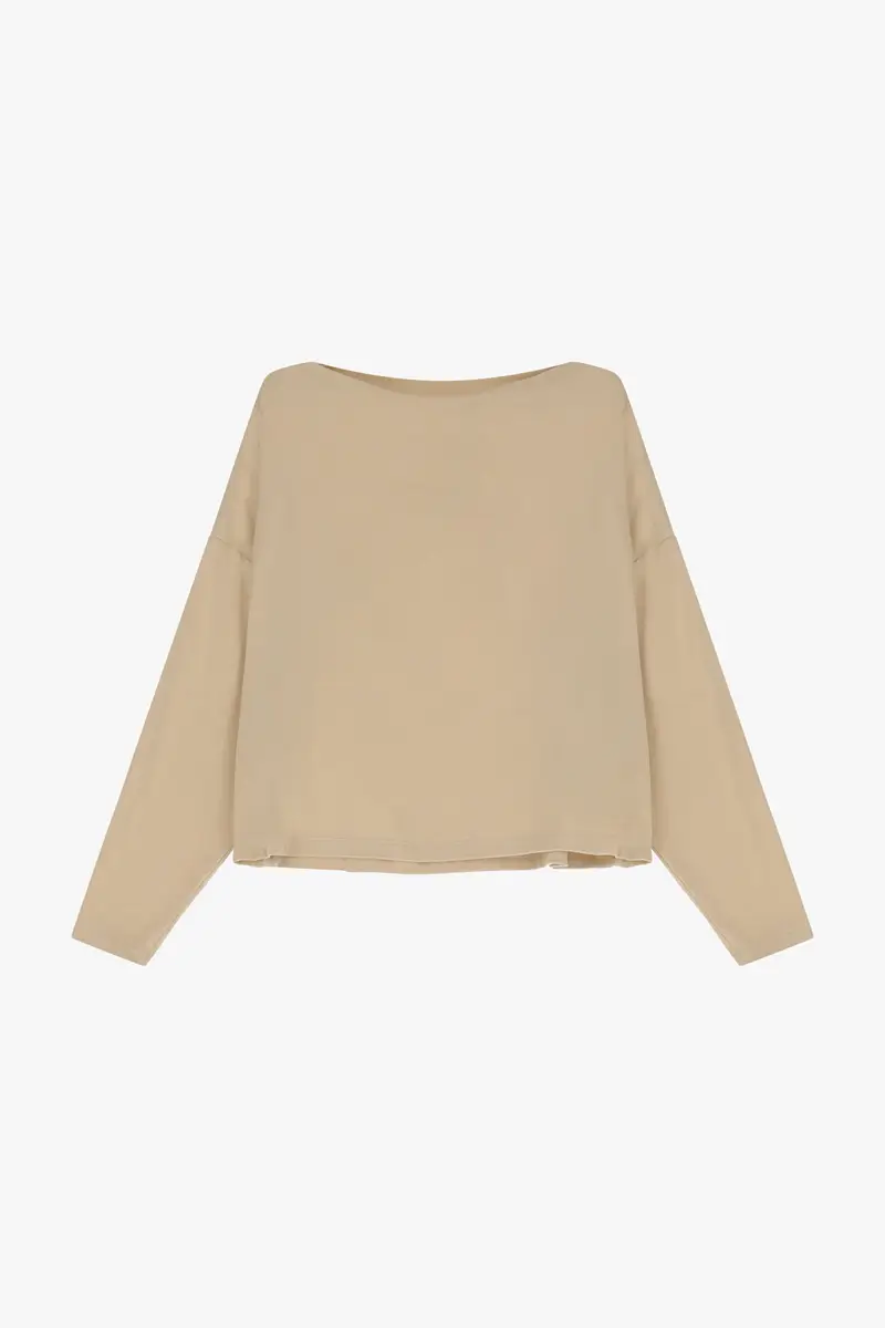 T-shirt manica lunga scollo largo