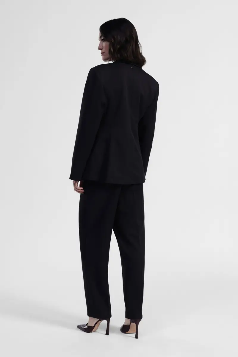 Trousers a vita alta taglio dritto con pinces miniatura 3