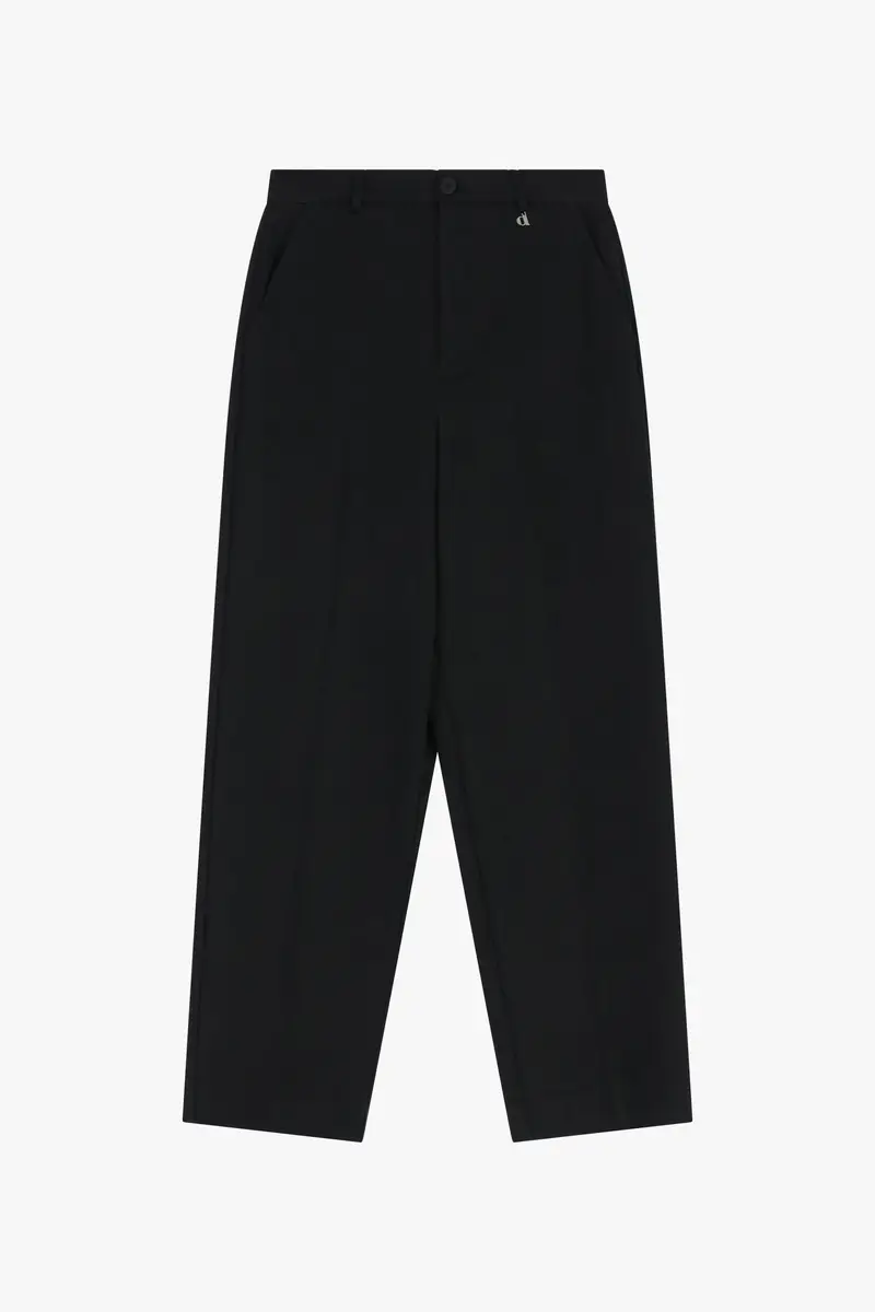 Trousers a vita alta taglio dritto con pinces