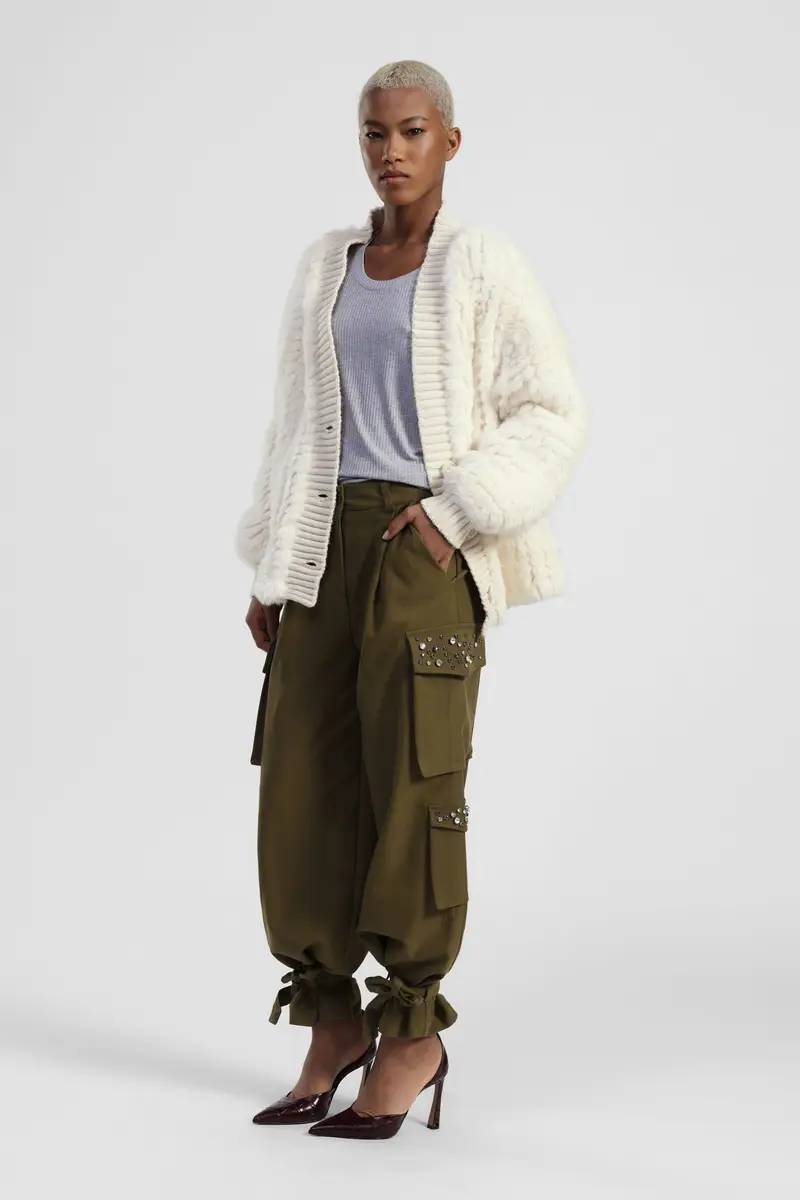 Trousers cargo con tasche e applicazioni gioiello miniatura 2