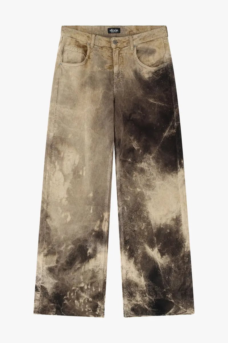 Trousers palazzo fantasia stampata effetto tie-dye