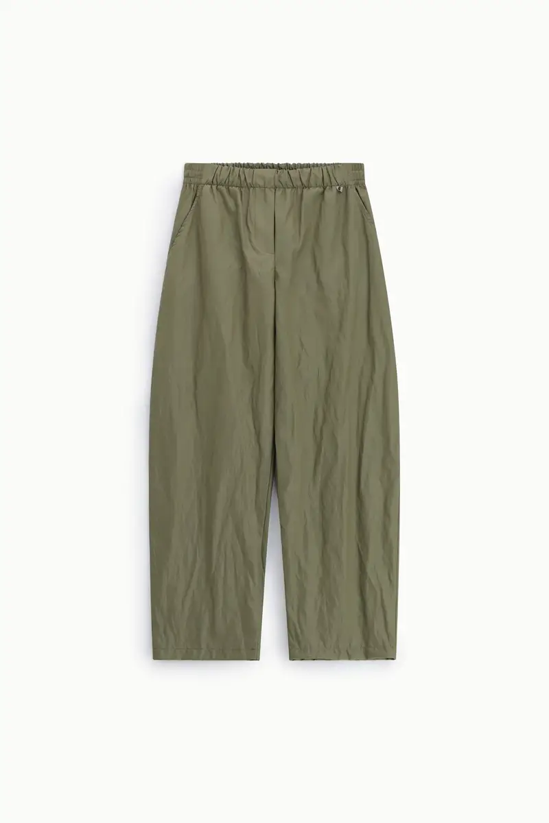 Trousers palazzo fit vita alta con elastico