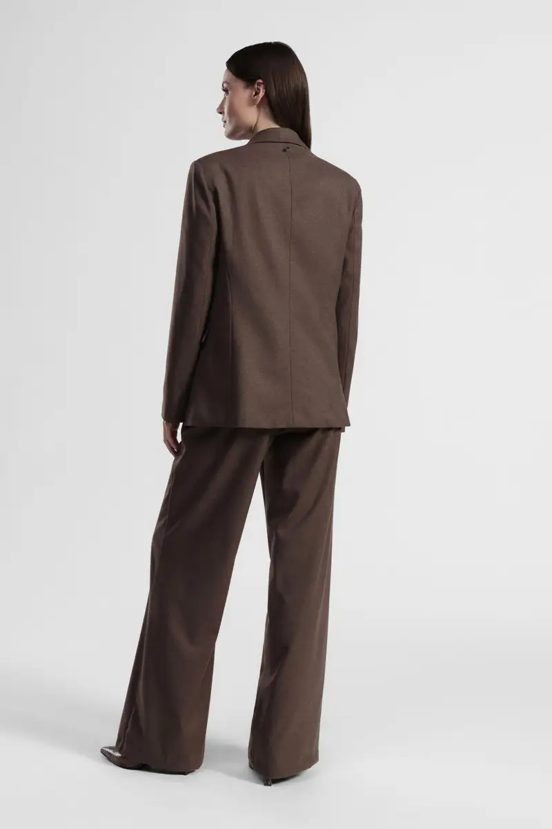 Trousers palazzo vita alta con gamba ampia miniatura 3