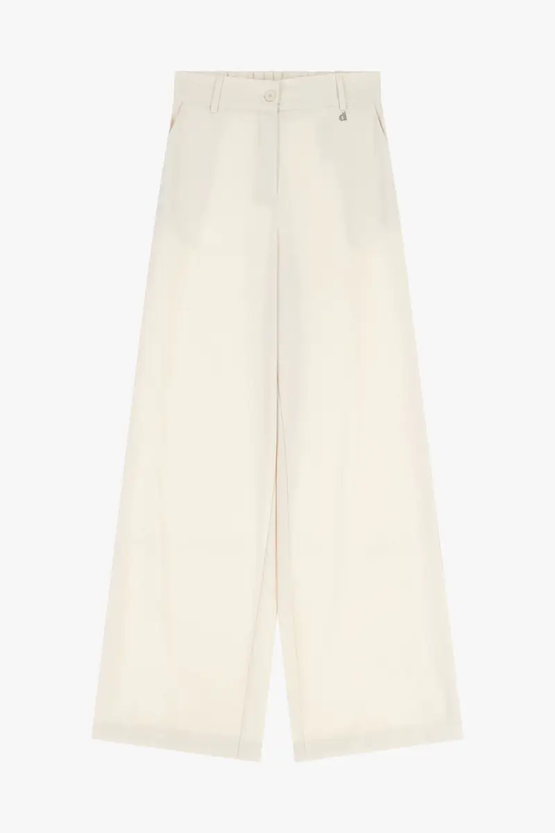 Trousers palazzo vita alta con tasche laterali