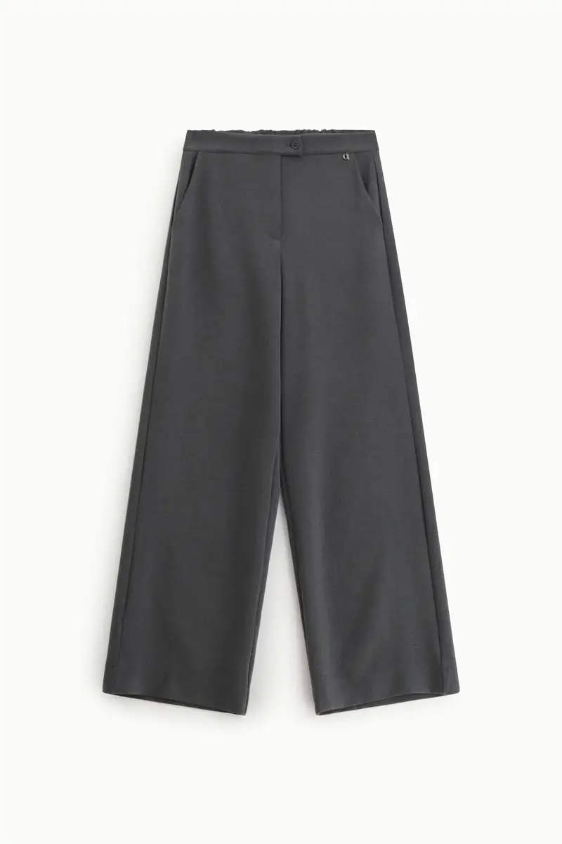 Trousers palazzo vita alta con tasche laterali