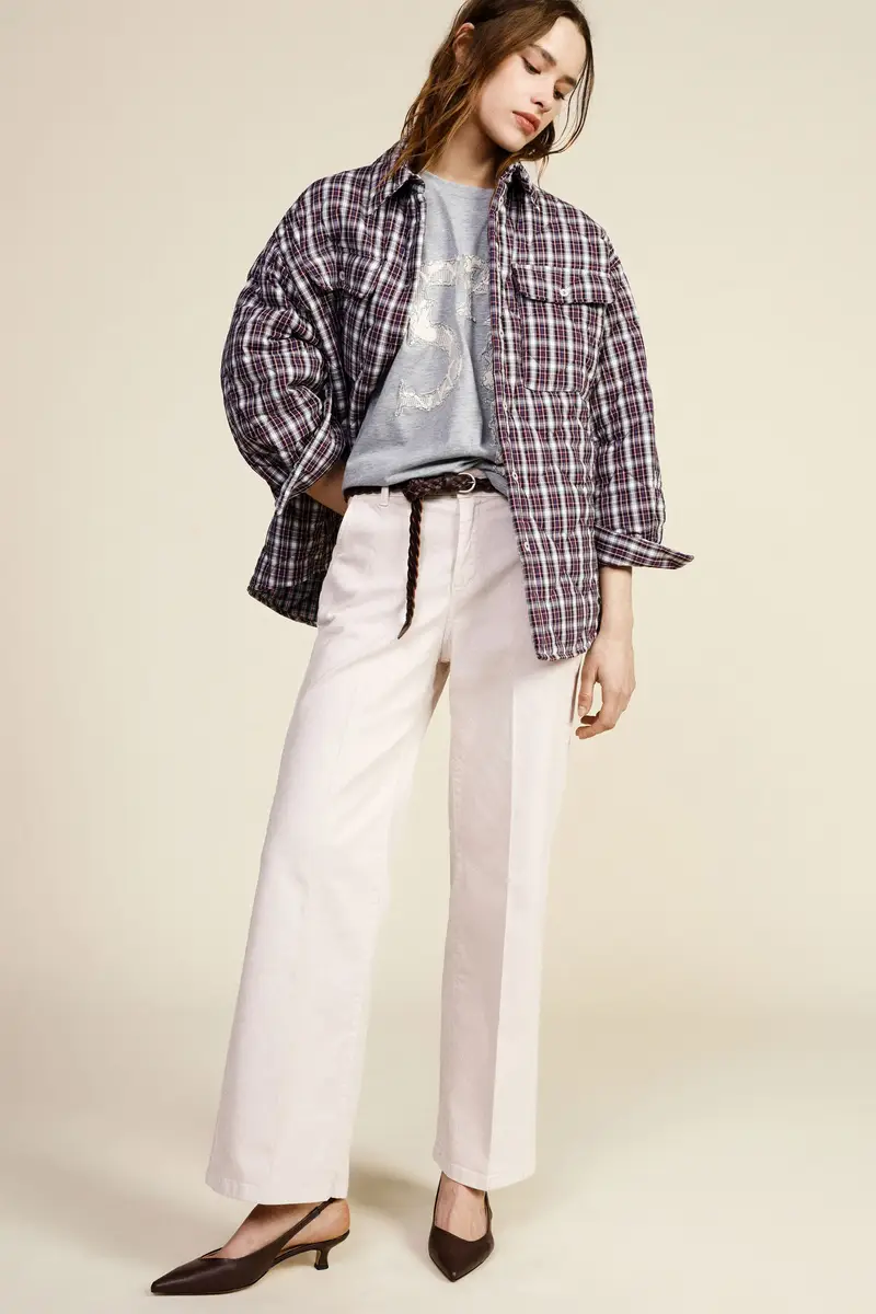 Trousers palazzo vita alta con tasche laterali miniatura 2