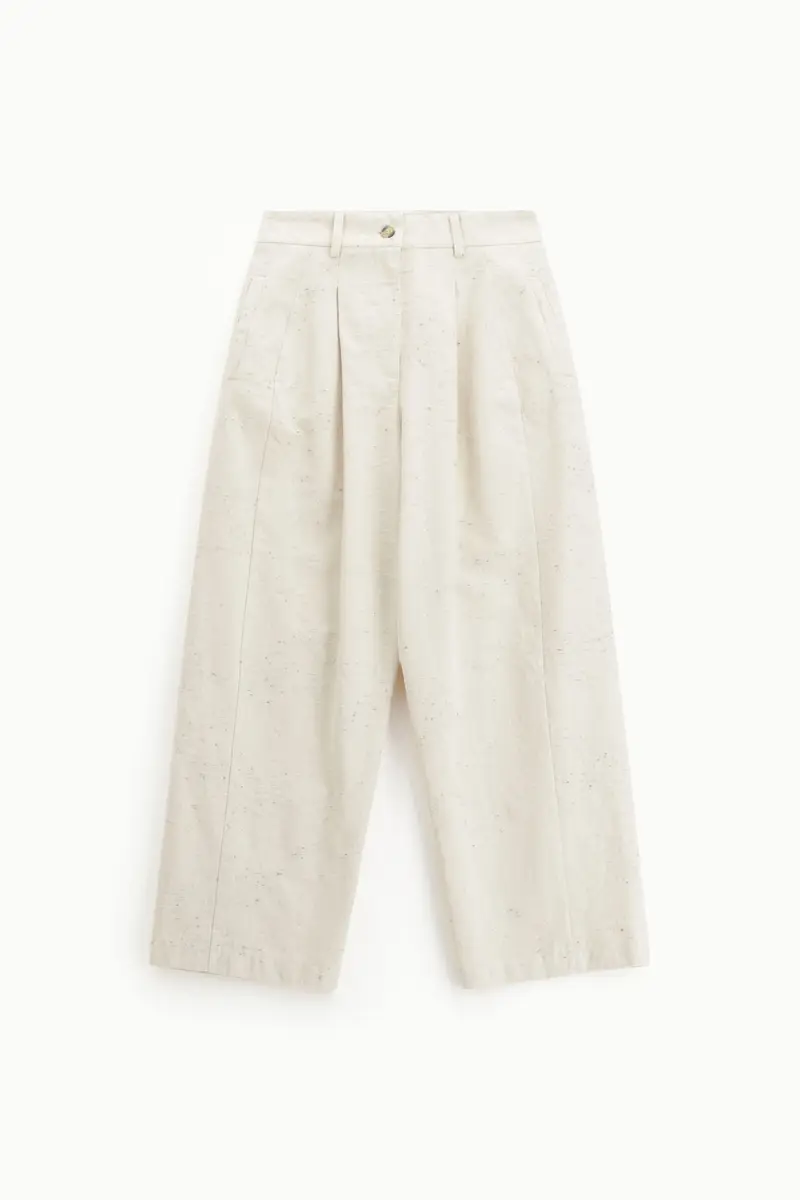 Trousers palazzo vita alta pinces e gamba ampia