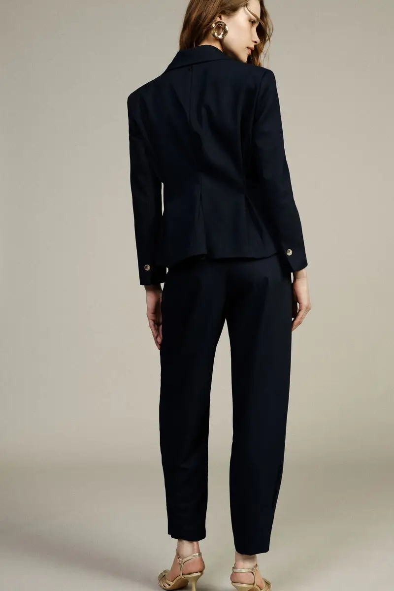 Trousers sartoriali con pinces e vita alta miniatura 2