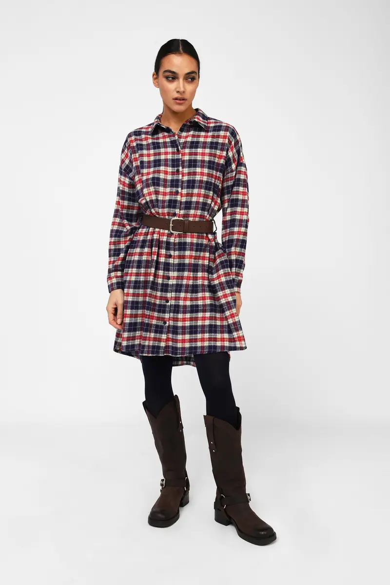 Vestito a quadri con bottoni miniatura 2