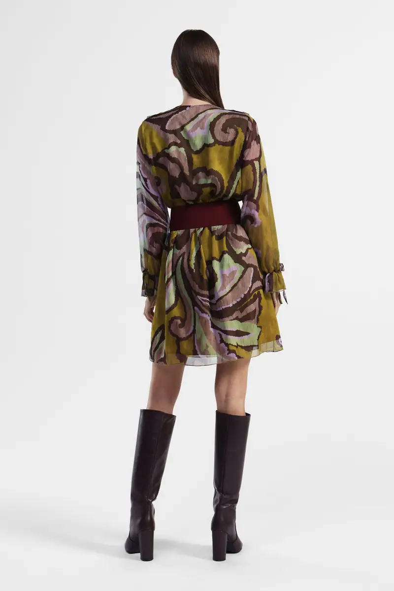 Vestito con maniche lunghe e stampa miniatura 3