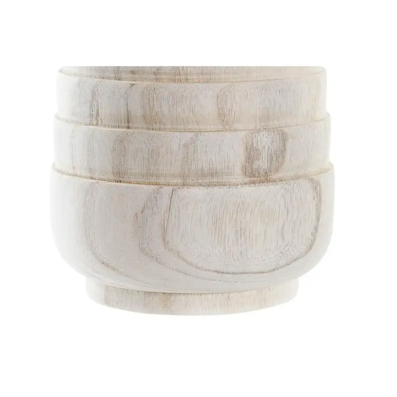 Fioriera DKD Home Decor Marron Naturel Carré Boho 17x17x16 cm