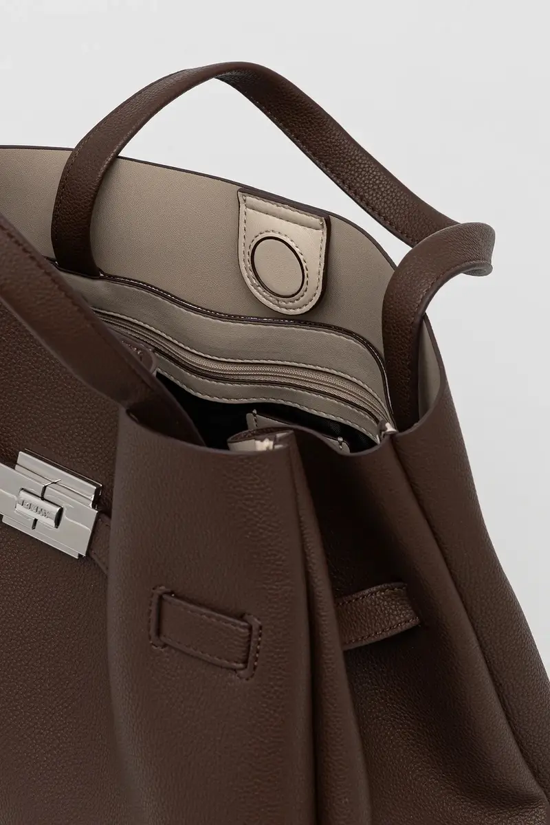 borsetta colore nero R52DAK43 Marrone miniatura 5