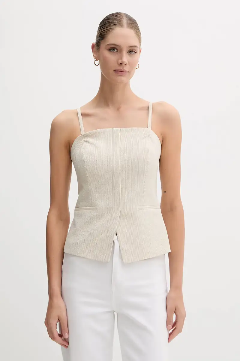 camicetta donna colore beige UD5JS043