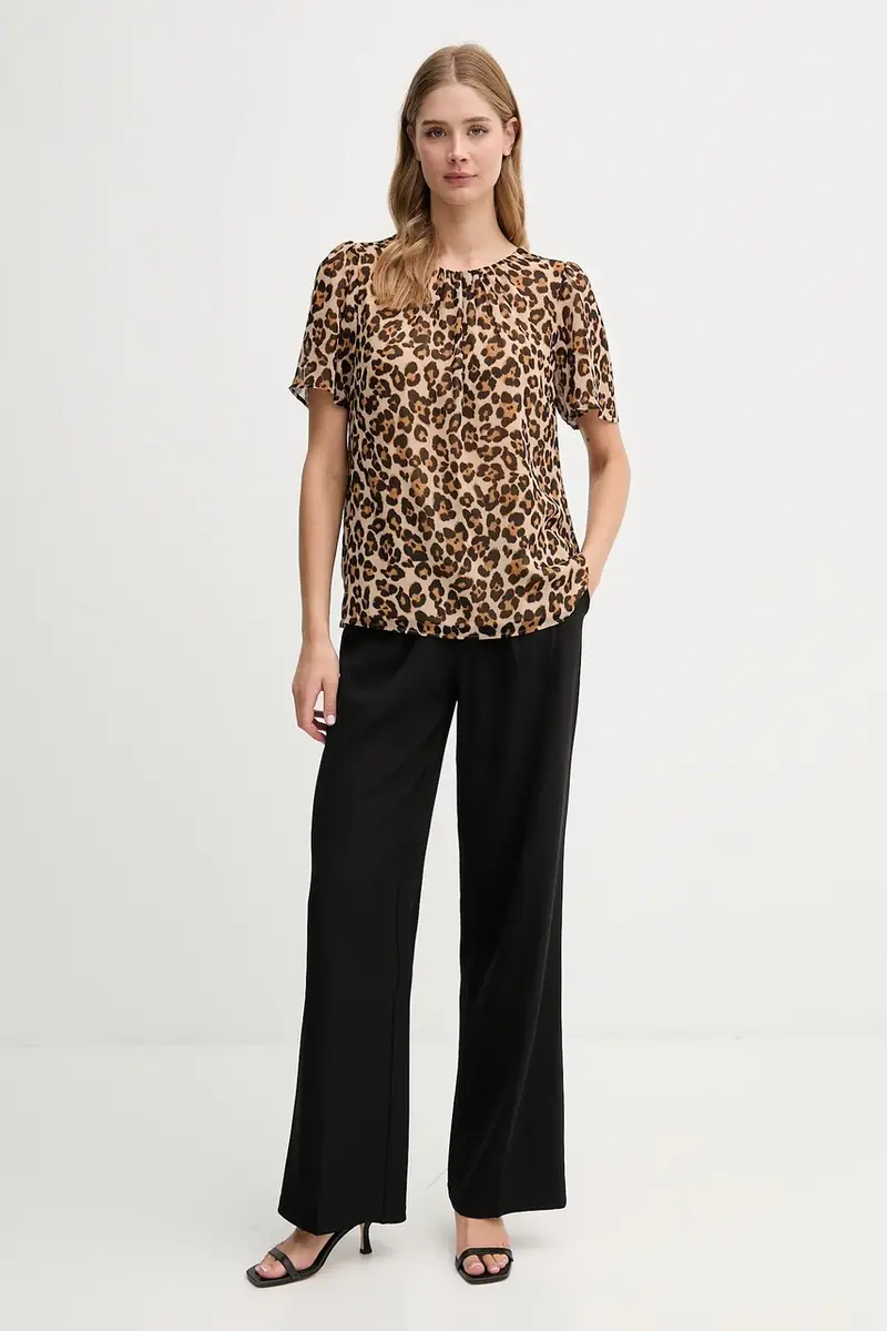 camicetta donna colore beige UE5TIF97 miniatura 2