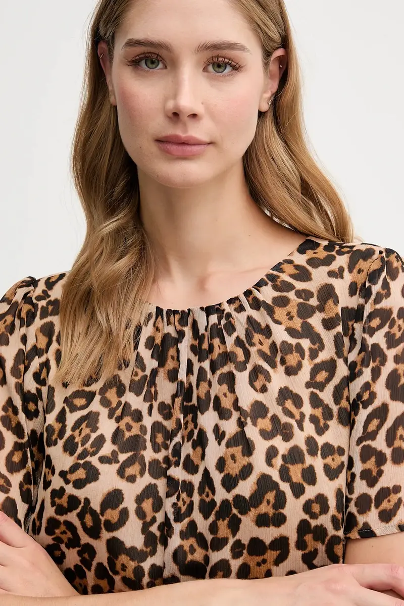 camicetta donna colore beige UE5TIF97 miniatura 4