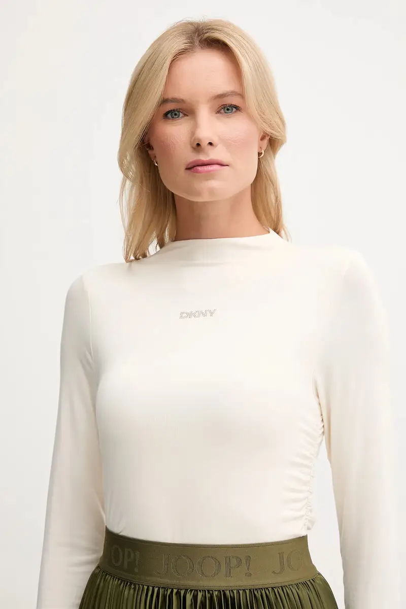 camicia a maniche lunghe colore beige DJ5T1565 miniatura 4